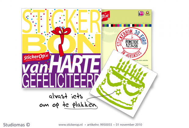 Cadeaubon Gefeliciteerd muursticker cadeaubon gefeliciteerd 30 euro