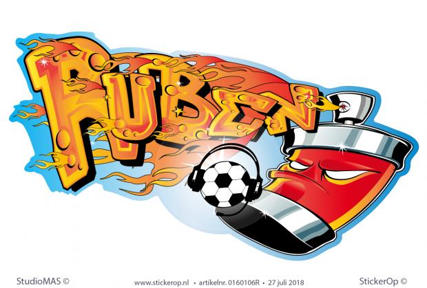 Muursticker full colour graffiti - Ruben