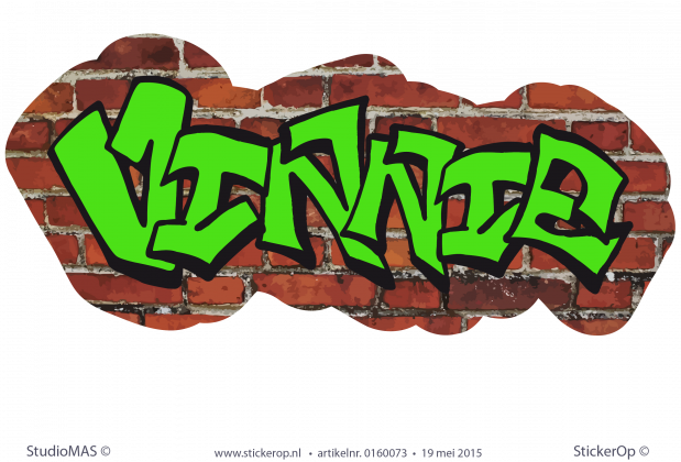 muursticker graffiti typeB Vinnie