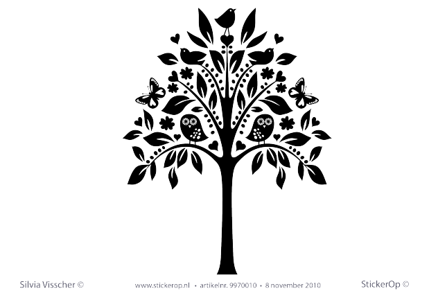 Muurstickers thema muursticker kinderkamer Silvias boom