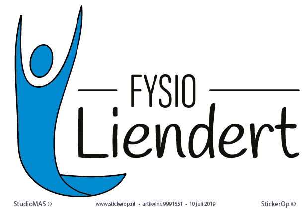 Muur-, deur-, raamsticker bedrijfslogo - Fysio Liendert zakelijk logo -Fysio Liendert