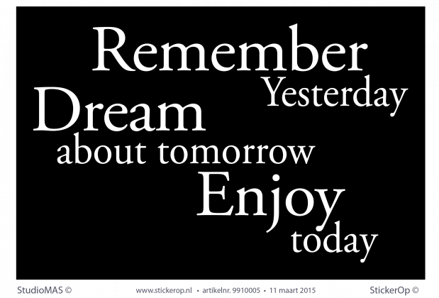 Muurpaneel met tekst - Remember Dream Enjoy muurpaneel met tekst remember dream enjoy