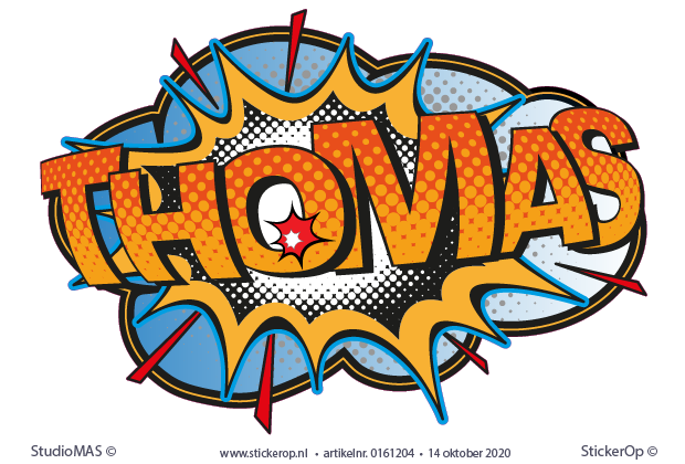 Muurstickers graffiti popart - Thomas - graffiti popart - Thomas
