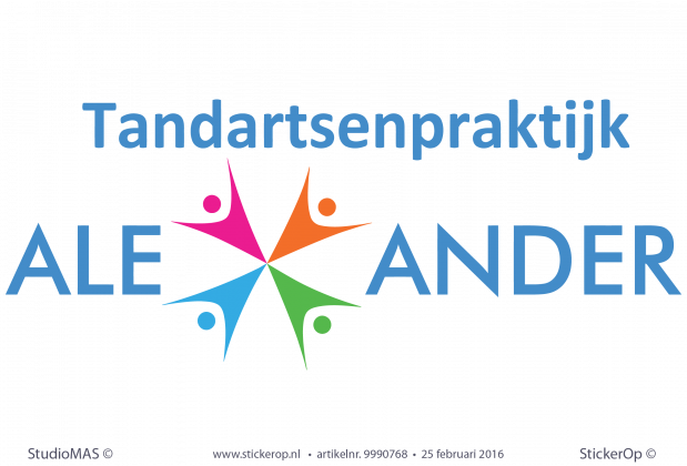Muurstickers zakelijk logo - Tandartsenpraktijk Alexander Muurstickers zakelijk logo Tandartsenpraktijk Alexander