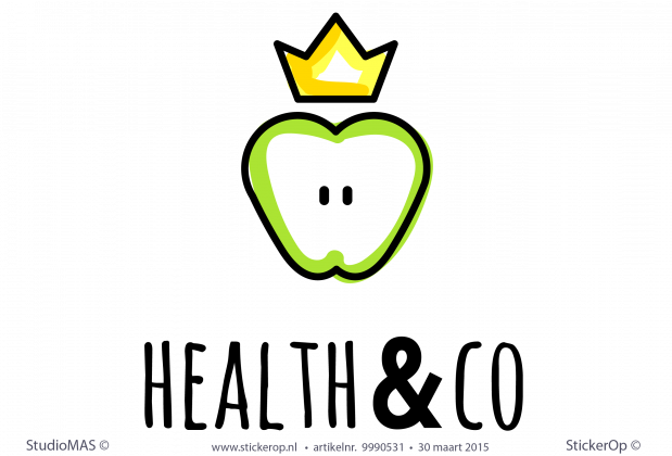 muursticker zakelijk logo Health en Co