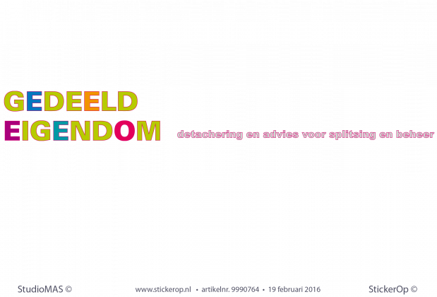 Muursticker zakelijk logo - Gedeeld Eigendom muurstickers zakelijk logo Gedeeld Eigendom