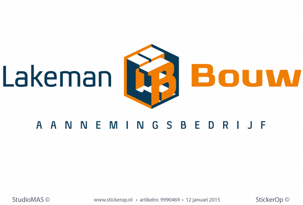 Reclamesticker tbv bedrijfsauto - Lakeman Bouw reclamesticker zakelijk logo lakeman