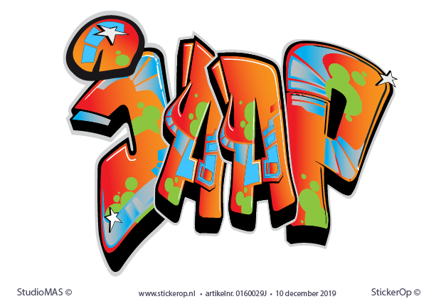 naamsticker graffiti - Jaap muursticker graffiti Jaap