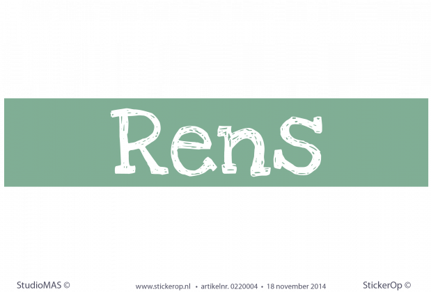 Naamsticker Rens naamsticker rens