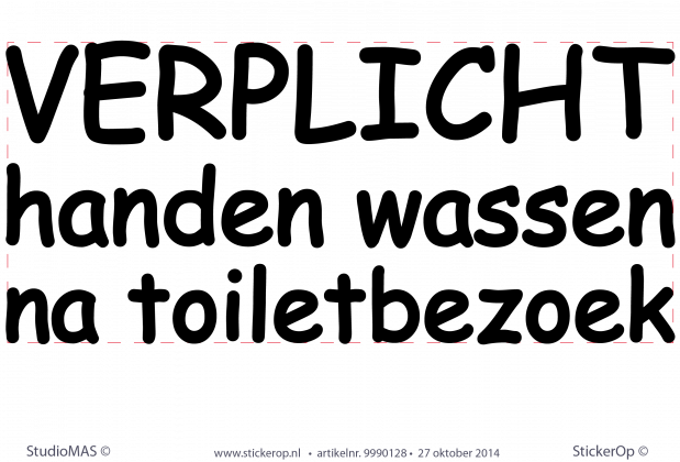 muurstickers zakelijke tekst verplicht handen wassen