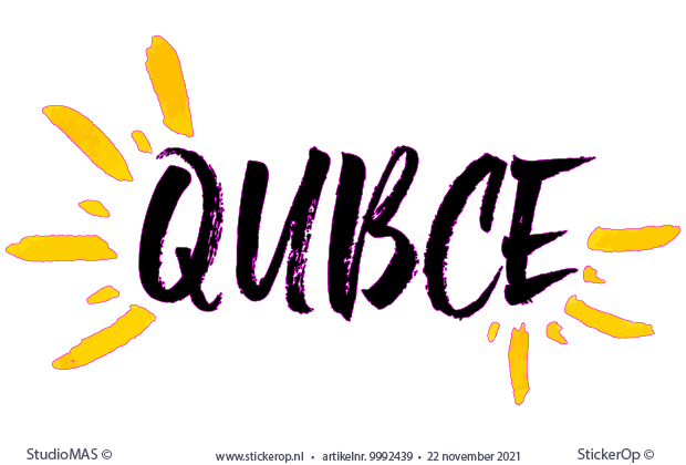 Muurstickers van zakelijk logo - Qubce -muurrsticker logo - Qubce
