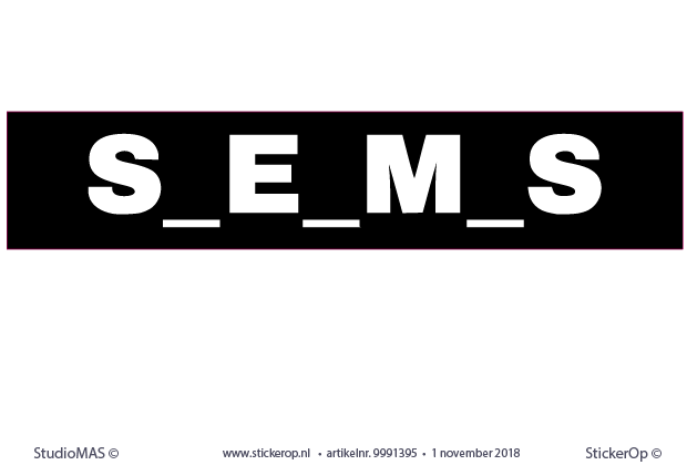 Muursticker zakelijk logo - SEMS muursticker - SEMS