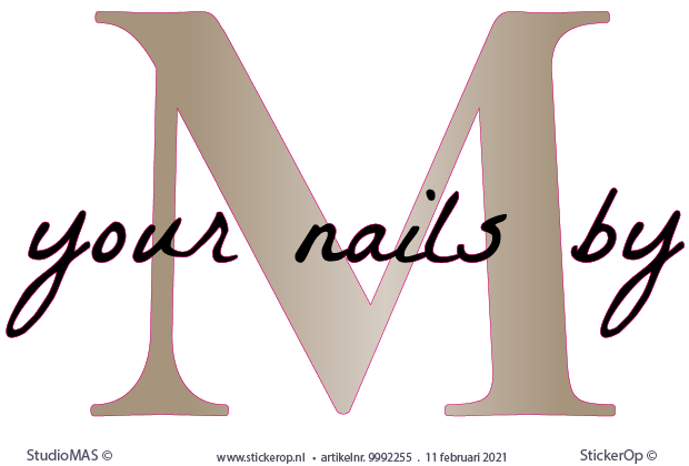 muursticker van zakelijk logo - your nails by M