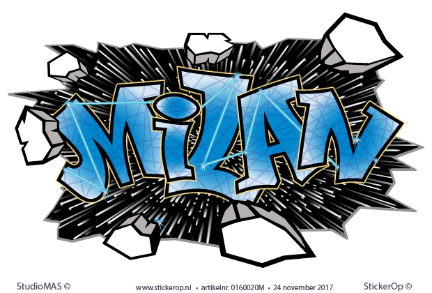 Muurstickers graffiti Galaxy - Milan - MILAN