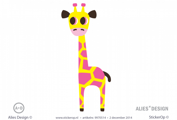 decoratie kinderkamer - retro Giraf Alies D