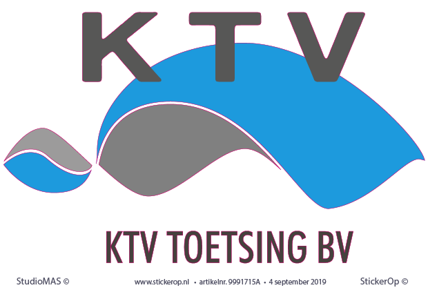 - Muursticker zakelijke toepassing - logo KTV Toetsing BV