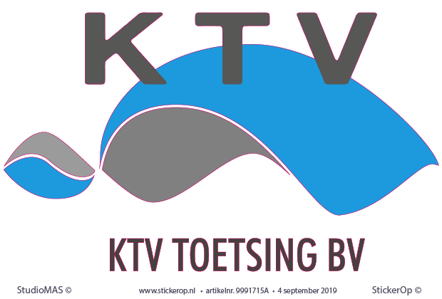 Muursticker zakelijk gebruik - Logo KTV Toetsing BV - Muursticker zakelijke toepassing - logo KTV Toetsing BV