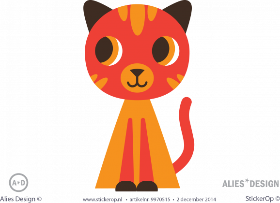 Muurstickers thema muursticker alies design tijger