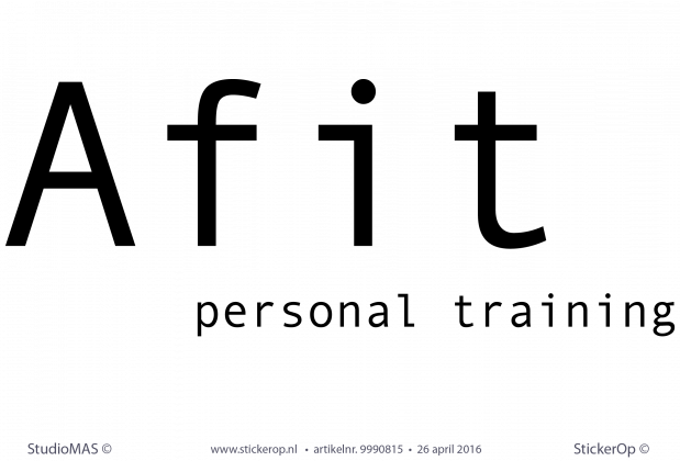 Muursticker zakelijk logo tekst Afit
