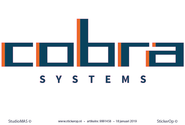Muur-, deursticker zakelijk logo - Cobra Systems -logo Cobra Systems
