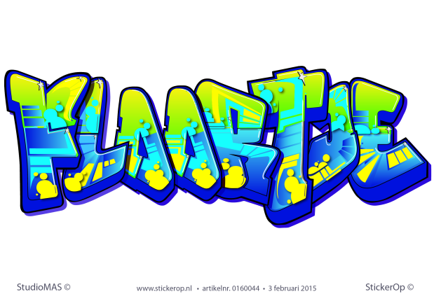 Muursticker graffiti - Floortje muursticker graffiti Floortje