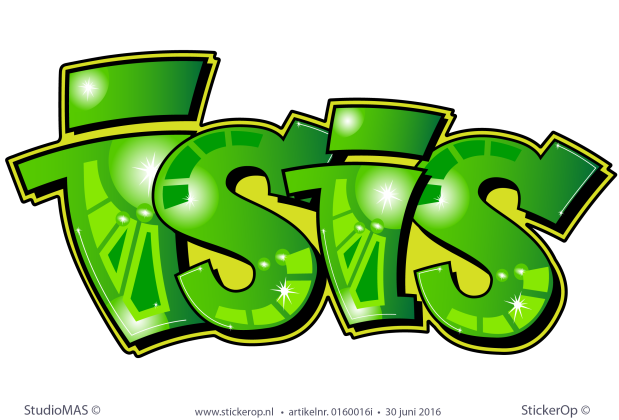 Muurstickers full colour graffiti - Isis Muursticker graffiti type A Isis