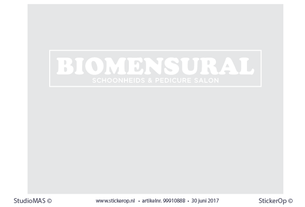 raamsticker zakelijk logo - Biomensural