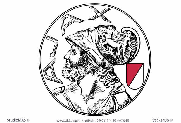Muursticker oud logo AJAX muursticker van oud logo AJAX