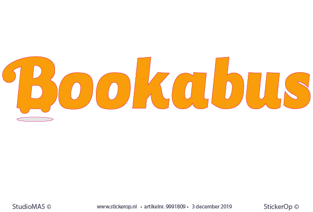 Sticker zakelijk logo op de muur - Book a Bus zakelijk logo - Book a Bus