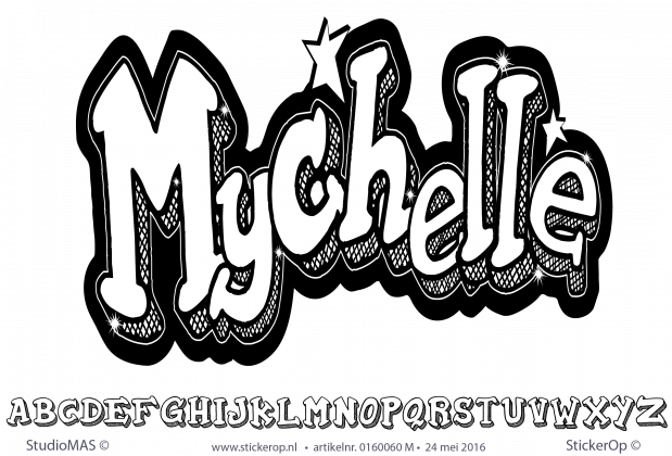 muursticker graffiti tequilla Mychelle