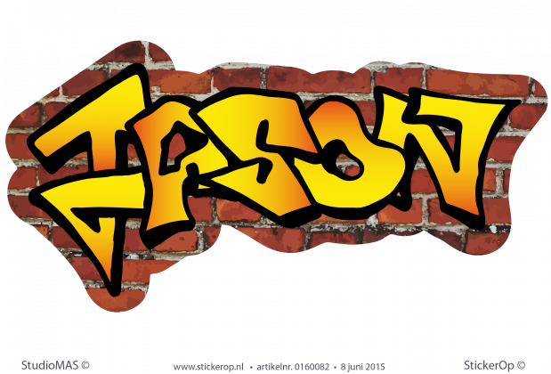 muursticker graffiti type b Jason