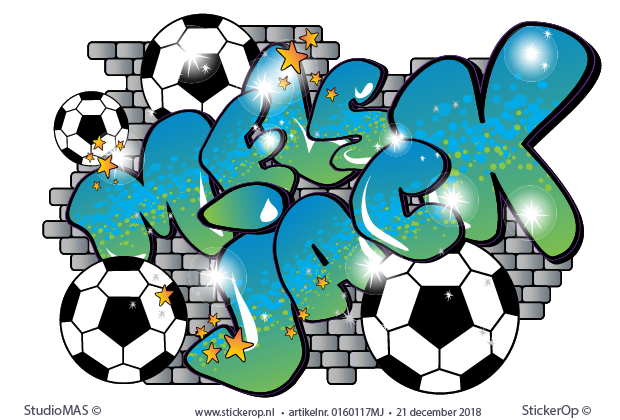 graffiti voetbal - Mels Jack Jack