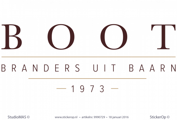 muurstickers zakelijke logos Boot koffie Baarn