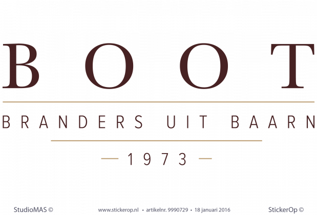 Muursticker zakelijk logo - Boot koffie Baarn muurstickers zakelijke logos Boot koffie Baarn