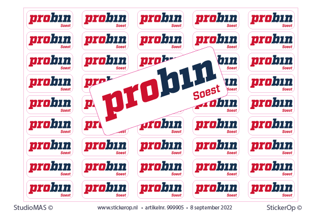 - Machinesticker zakelijk logo - Probin nieuw logo 8-9-22