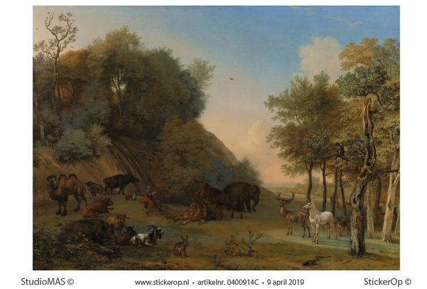 Orpheus en de dieren - originele uitsnede - Paulus Potter en de dieren-Paulus-Potter-origineel