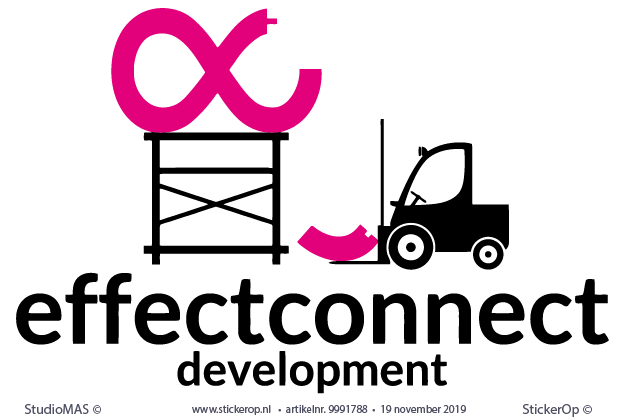 Muur-, deur-, raamsticker zakelijk logo - Afdeling Development Koek en Peer -Muur- deur- raamsticker zakelijk logo - KoekenPeer afdeling Development