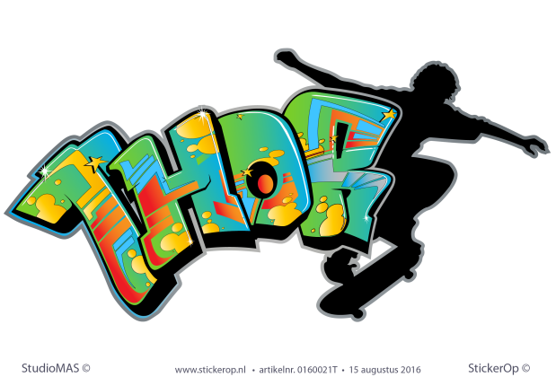 Muursticker graffiti thema sport - Thor muursticker graffiti Thor