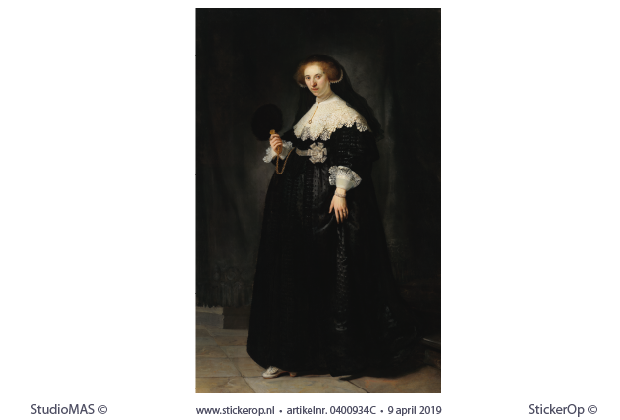 Portret Oopjen Coppit - originele uitsnede - Rembrandt van Rijn Oopjen Coppit-Rembrandt van Rijn-origineel