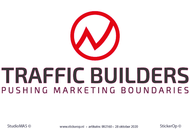 Muursticker zakelijk logo - Traffic Builders -muursticker zakelijk logo - Traffic Builders