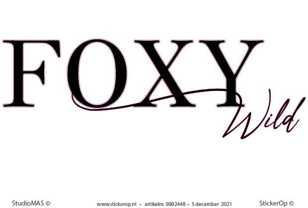 - sticker van zakelijk logo - Foxy Wild
