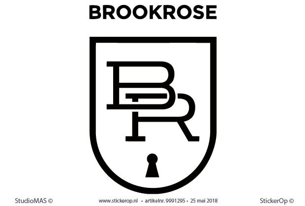 Muur-, raam,- deursticker zakelijk logo - BrookRose muurstickers zakelijk gebruik - Logo BrookRose