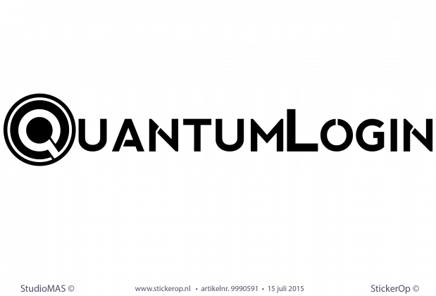 Muursticker zakelijk logo - QL muursticker zakelijk logo quantum login