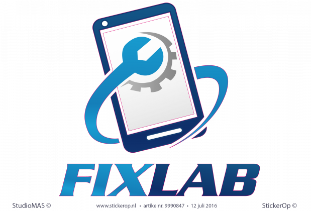 Muurstickers zakelijk logo FixLab 