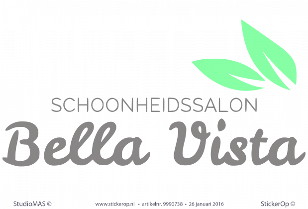 Muursticker zakelijk logo Bella Vista