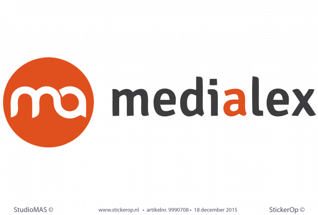 Muursticker zakelijk logo - Medialex Zakelijke logo Medialex