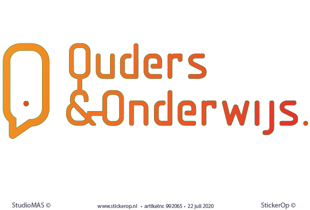 Muur-, deursticker van zakelijk logo - Ouders & Onderwijs - muursticker eigen logo - Ouders en Onderwijs