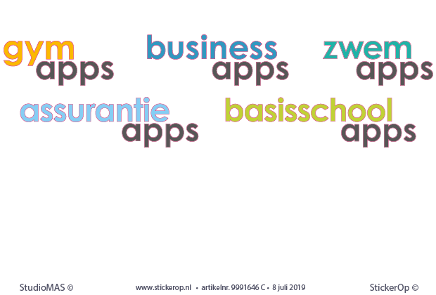 Muurstickers zakelijke teksten - Concapps - Verzameling apps - Concapps-verzameling apps