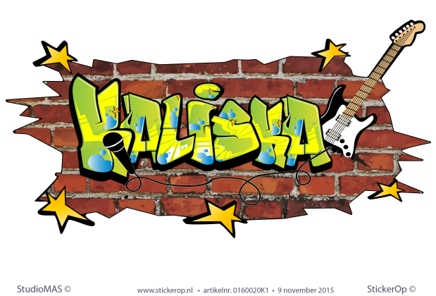 Muurstickers graffiti - Kaliska Muursticker graffiti Kaliska