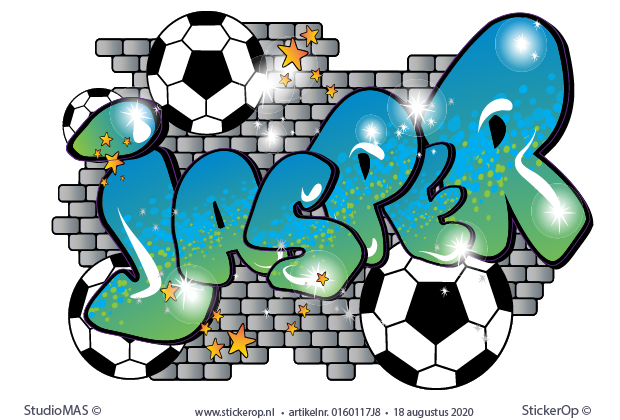 graffiti voetbal - Jasper